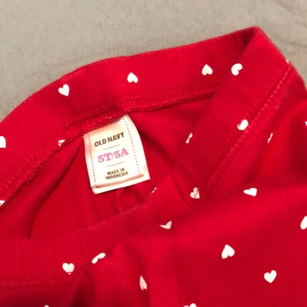 Old Navy Red Leggings Gray Top Gap Cat Tank Top Bundle Set Size 5T 6-7
